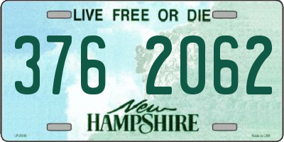 NH license plate 3762062