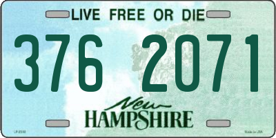 NH license plate 3762071