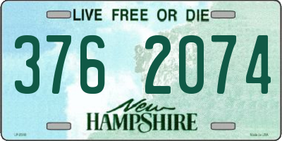 NH license plate 3762074
