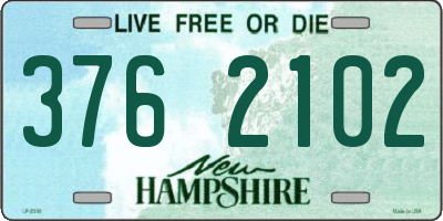 NH license plate 3762102