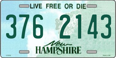 NH license plate 3762143