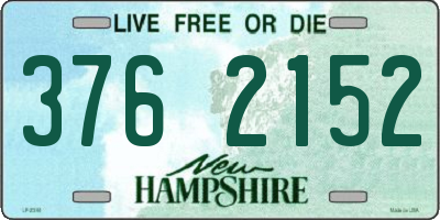 NH license plate 3762152