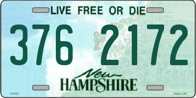 NH license plate 3762172