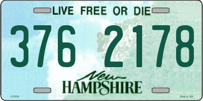 NH license plate 3762178