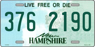 NH license plate 3762190