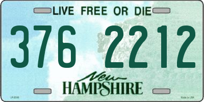 NH license plate 3762212