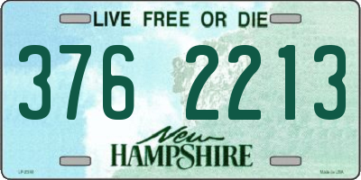 NH license plate 3762213