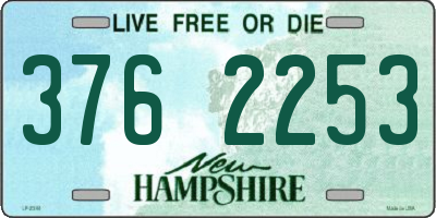 NH license plate 3762253