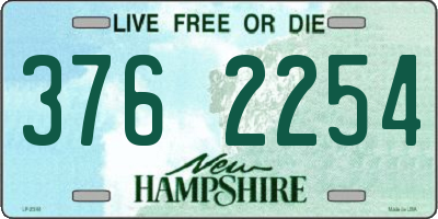 NH license plate 3762254