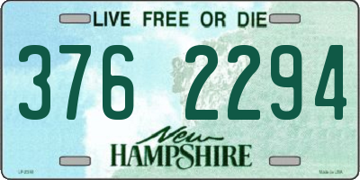 NH license plate 3762294