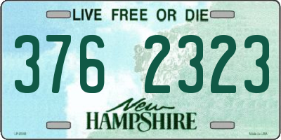 NH license plate 3762323