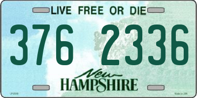 NH license plate 3762336