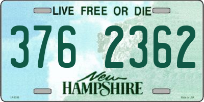NH license plate 3762362