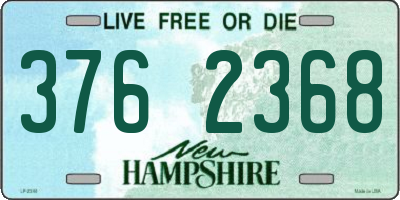 NH license plate 3762368