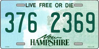 NH license plate 3762369