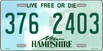 NH license plate 3762403