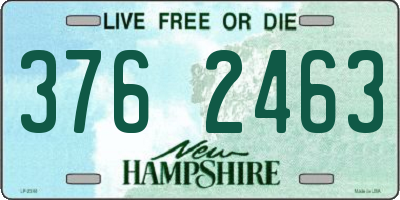 NH license plate 3762463