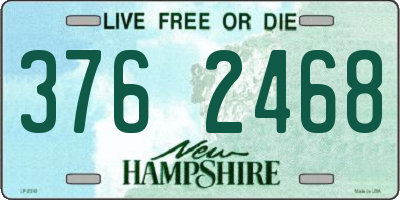 NH license plate 3762468
