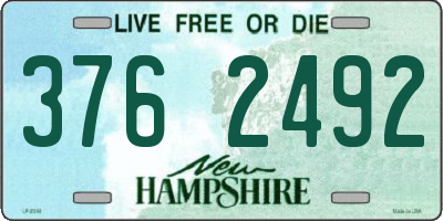 NH license plate 3762492