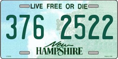 NH license plate 3762522
