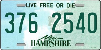 NH license plate 3762540