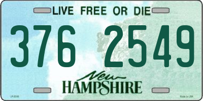 NH license plate 3762549