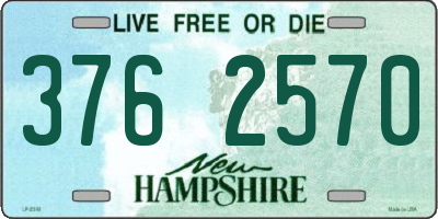 NH license plate 3762570