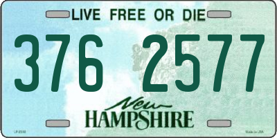NH license plate 3762577