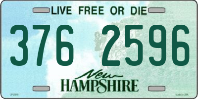NH license plate 3762596