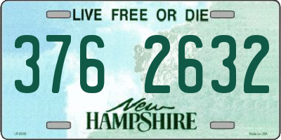 NH license plate 3762632