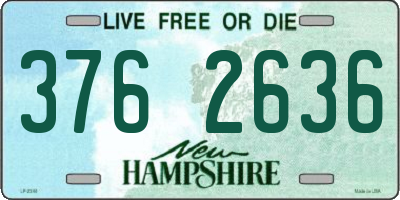NH license plate 3762636