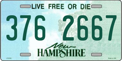 NH license plate 3762667