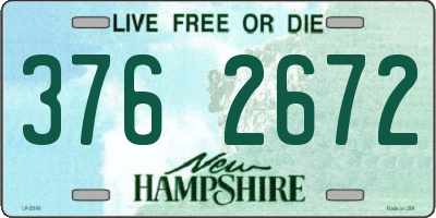 NH license plate 3762672