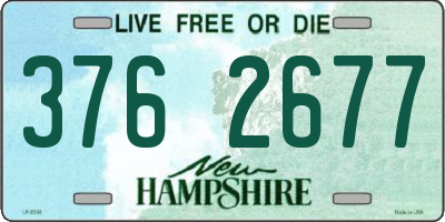 NH license plate 3762677