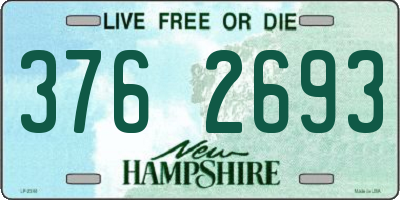 NH license plate 3762693