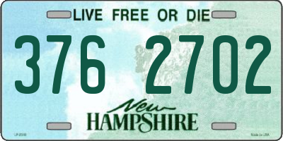 NH license plate 3762702