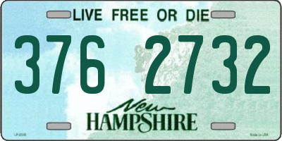 NH license plate 3762732