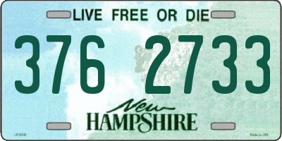 NH license plate 3762733