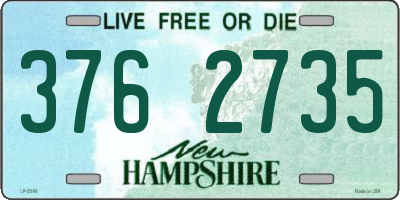 NH license plate 3762735