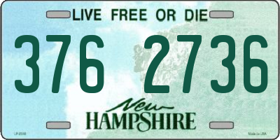 NH license plate 3762736