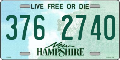NH license plate 3762740