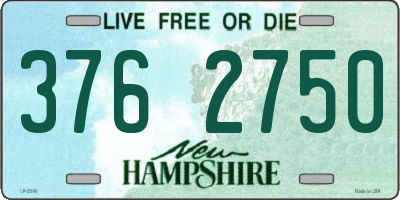 NH license plate 3762750