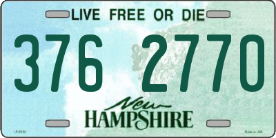 NH license plate 3762770