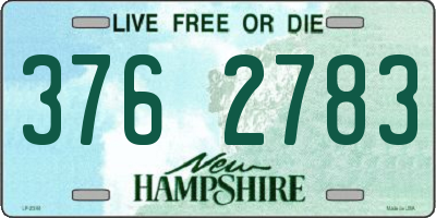 NH license plate 3762783
