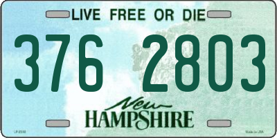 NH license plate 3762803