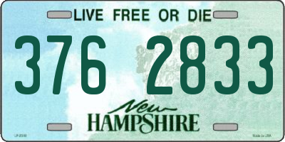 NH license plate 3762833
