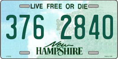NH license plate 3762840