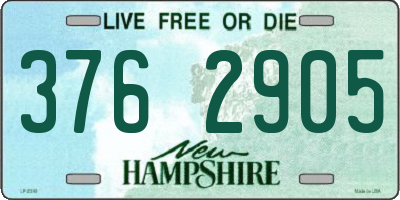 NH license plate 3762905