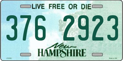 NH license plate 3762923