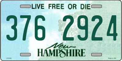 NH license plate 3762924
